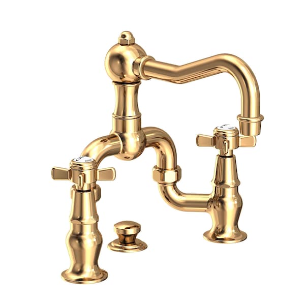 Newport Brass Lavatory Bridge Faucet in Polished Brass Uncoated (Living) 1000B-03N - main